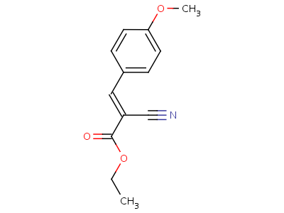 Ethyl 2-cyano-3-(4-methoxyphenyl)acrylate Structure,2286-29-5Structure