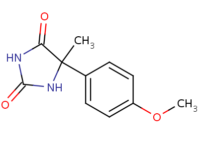 5-(P-methoxyphenyl)-5-methyl-hydantoin Structure,22927-78-2Structure