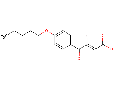 2-Butenoic acid,3-bromo-4-oxo-4-[4-(pentyloxy)phenyl]- Structure,24740-92-9Structure