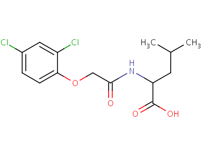 (9CI)-N-[(2,4-二氯苯氧基)乙?；鵠-L-亮氨酸結(jié)構(gòu)式,2752-54-7結(jié)構(gòu)式