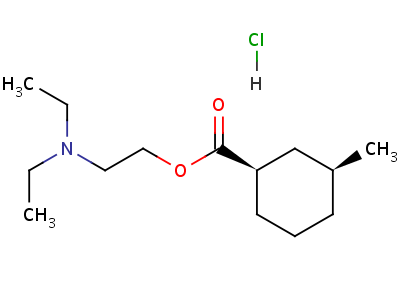 Cyclohexanecarboxylicacid, 3-methyl-, 2-(diethylamino)ethyl ester hydrochloride, cis-(8ci) Structure,28657-02-5Structure