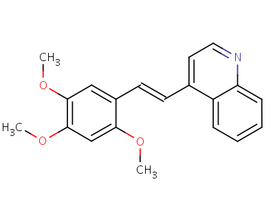 Quinoline,4-[2-(2,4,5-trimethoxyphenyl)ethenyl]- Structure,2878-62-8Structure