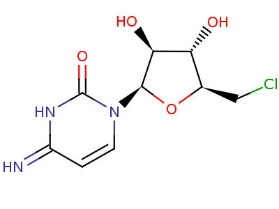 4-Amino-1-[5-(chloromethyl)-3,4-dihydroxyoxolan-2-yl]pyrimidin-2-one Structure,32659-31-7Structure