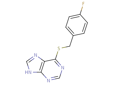 6-((P-fluorobenzyl)thio)purine Structure,3798-88-7Structure