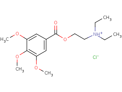 3,4,5-Trimethoxybenzoic acid 2-(diethylamino)ethyl ester hydrochloride Structure,4304-21-6Structure