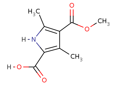 1H-Pyrrole-2,4-dicarboxylicacid,3,5-dimethyl-,4-methylester(9ci) Structure,50296-60-1Structure