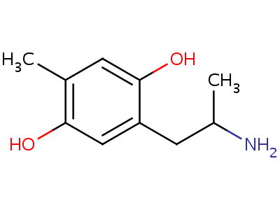 1-(2,5-Dihydroxy-4-methylphenyl)-2-aminopropane Structure,52336-50-2Structure