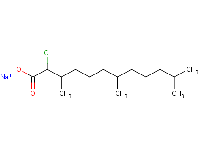 2-Chloro-3,7,11-trimethyldodecanoic acid sodium salt Structure,57272-19-2Structure