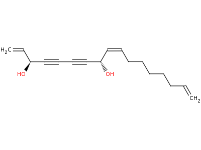 (3S,8s,9z)-heptadeca-1,9,16-trien-4,6-diyne-3,8-diol Structure,63898-22-6Structure