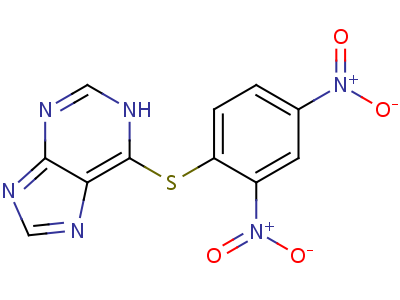 9H-purine,6-[(2,4-dinitrophenyl)thio]- Structure,64567-56-2Structure