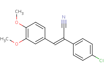 2-(4-Chlorophenyl)-3-(3,4-dimethoxyphenyl)acrylonitrile Structure,65952-64-9Structure