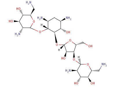 5-Amino-2-(Aminomethyl)-6-[5-[3,5-Diamino-2-[3-Amino-6-(Aminomethyl)-4 ,5-Dihydroxy-Oxan-2-Yl]Oxy-6-Hydroxy-Cyclohexyl]Oxy-4-Hydroxy-2-(Hydroxymethyl)Oxolan-3-Yl]Oxy-Oxane-3,4-Diol Structure,66-86-4Structure