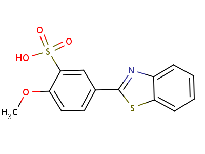 5-Benzothiazol-2-yl-2-methoxy-benzenesulfonic acid Structure,6634-67-9Structure