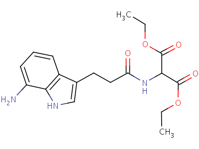 Diethyl 2-acetamido-2-[(7-amino-1h-indol-3-yl)methyl]propanedioate Structure,73747-60-1Structure