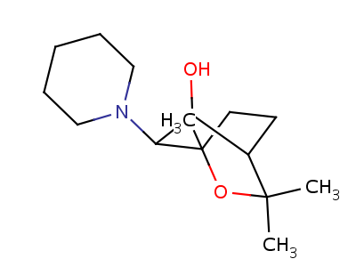 (1a,4a,5b,6b)-(9ci)-1,3,3-三甲基-6-(1-哌啶基)-2-噁雙環(huán)[2.2.2]辛烷-5-醇結(jié)構(gòu)式,76793-02-7結(jié)構(gòu)式