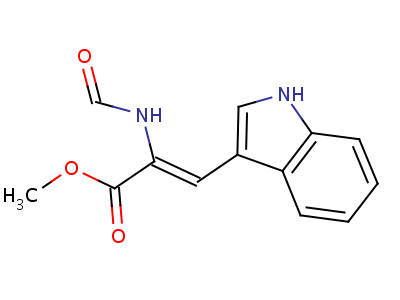 Methyl 2-(formylamino)-3-(1h-indol-3-yl)acrylate Structure,79722-79-5Structure