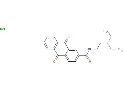 N-(2-(diethylamino)ethyl)-9,10-dihydro-9,10-dioxo-2-anthracenecarboxamide monohydrochloride Structure,81086-02-4Structure