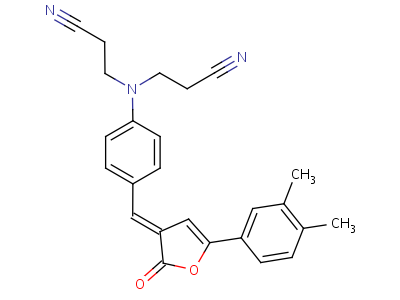 3-[2-Cyanoethyl-[4-[[5-(3,4-dimethylphenyl)-2-oxo-3-furylidene]methyl]phenyl]amino]propanenitrile Structure,89080-21-7Structure