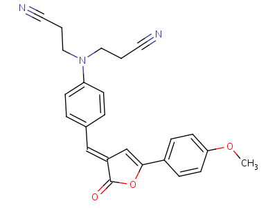 3-[2-Cyanoethyl-[4-[[5-(4-methoxyphenyl)-2-oxo-3-furylidene]methyl]phenyl]amino]propanenitrile Structure,89080-24-0Structure