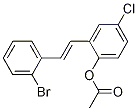 Phenol, 2-[(1E)-2-(2-bromophenyl)ethenyl]-4-chloro-, 1-acetate Structure,1000890-04-9Structure