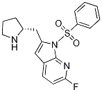 6-氟-1-(苯磺?；?-2-[(2R)-2-吡咯烷基甲基]-1H-吡咯并[2,3-b]吡啶結(jié)構(gòu)式_1001070-30-9結(jié)構(gòu)式