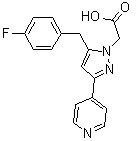 2-(5-(4-氟芐基)-3-(吡啶-4-基)-4,5-二氫-1H-吡唑-1-基)乙酸結(jié)構(gòu)式_1001383-88-5結(jié)構(gòu)式