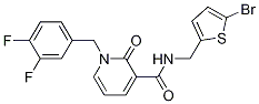 N-((5-bromothiophen-2-yl)methyl)-1-(3,4-difluorobenzyl)-2-oxo-1,2-dihydropyridine-3-carboxamide Structure,1001413-88-2Structure