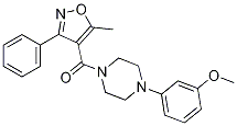 Methanone, [4-(3-methoxyphenyl)-1-piperazinyl](5-methyl-3-phenyl-4-isoxazolyl)- Structure,1001603-06-0Structure