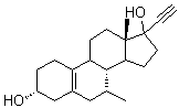 (3Alpha,14xi)-17-ethynyl-7-methylestr-5(10)-ene-3,17-diol Structure,100239-44-9Structure