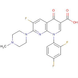 1-(2,4-Difluorophenyl)-6-fluoro-7-(4-methylpiperazin-1-yl)-4-oxo-1,4-dihydro-1,8-naphthyridine-3-carboxylic acid Structure,100490-71-9Structure