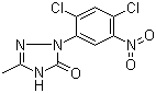 2-(2,4-Dichloro-5-nitrophenyl)-1,2-dihydro-5-methyl-3h-1,2,4-triazol-3-one Structure,100563-34-6Structure