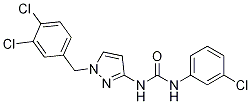 1-(3-Chlorophenyl)-3-(1-(3,4-dichlorobenzyl)-1h-pyrazol-3-yl)urea Structure,1006201-17-7Structure