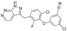 3-Chloro-5-[6-chloro-2-fluoro-3-(1h-pyrazolo[3,4-c]pyridazin-3-ylmethyl)phenoxy]-benzonitrile Structure,1007570-83-3Structure