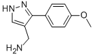 [3-(4-Methoxyphenyl)-1H-pyrazol-4-yl]methylamine hydrochloride Structure,1011404-52-6Structure