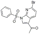 Ethanone, 1-[6-bromo-1-(phenylsulfonyl)-1H-pyrrolo[2,3-b]pyridin-3-yl]- Structure,1011711-64-0Structure