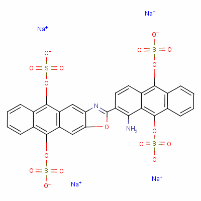 四鈉2-[1-氨基-9,10-二(磺酸基氧基)-2-蒽基]蒽并[2,3-d]惡唑-5,10-二基二(硫酸鹽)結(jié)構(gòu)式_10126-90-6結(jié)構(gòu)式