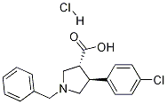 Trans-1-benzyl-4-(4-chlorophenyl)pyrrolidine-3-carboxylic acid-hcl Structure,1013117-42-4Structure