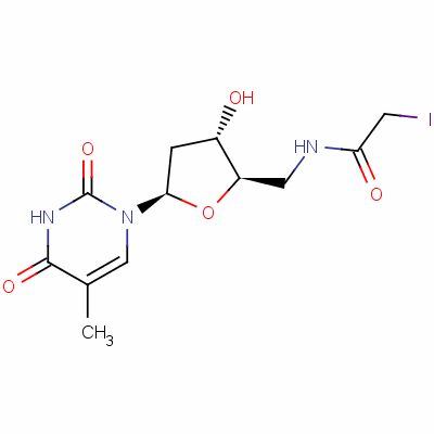 Thymidine, 5-deoxy-5-[(iodoacetyl)amino]- Structure,101314-73-2Structure