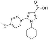 1-Cyclohexyl-5-(4-methylsulfanylphenyl)-1h-pyrazole-3-carboxylic acid Structure,1017781-24-6Structure