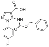 5-(Cbz-amino)-1-(4-fluoro-phenyl)-1h-pyrazole-4-carboxylic acid Structure,1017781-26-8Structure