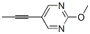 Pyrimidine, 2-methoxy-5-(1-propynyl)- (9ci) Structure,101803-07-0Structure