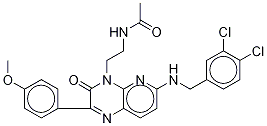 N-[2-[6-[[(3,4-dichlorophenyl)methyl]amino]-2-(4-methoxyphenyl)-3-oxopyrido[2,3-b]pyrazin-4(3h)-yl]ethyl]-acetamide Structure,1018674-83-3Structure