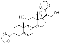 11Alpha,17alpha,21-trihydroxy-pregn-5-ene-3,20-dione 3,20-diethylene ketal Structure,102030-55-7Structure