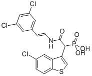 p-[1-(5-氯苯并[b]噻吩-3-基)-2-[[2-(3,5-二氯苯基)乙烯]氨基]-2-氧代乙基]-磷酸結(jié)構(gòu)式_1020540-31-1結(jié)構(gòu)式