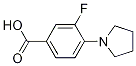 3-Fluoro-4-(1-pyrrolidinyl)benzoic acid Structure,1021243-16-2Structure