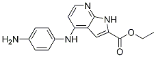 1H-pyrrolo[2,3-b]pyridine-2-carboxylic acid, 4-[(4-aminophenyl)amino]-, ethyl ester Structure,1021950-42-4Structure