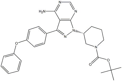 (3r)-3-[4-氨基-3-(4-苯氧基苯基)-1H-吡唑并[3,4-d]嘧啶-1-基]-1-哌啶羧酸 1,1-二甲基乙酯結(jié)構(gòu)式_1022150-11-3結(jié)構(gòu)式