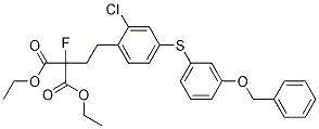 2-{2-[4-(3-Benzyloxy-phenylsulfanyl)-2-chloro-phenyl]-ethyl}-2-fluoro-malonic acid diethyl ester Structure,1023648-24-9Structure