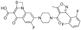 7-[4-[[3-(2,6-二氟苯基)-5-甲基-4-異噁唑基]羰基]-1-哌嗪基]-6-氟-4-氧代-1H,4H-[1,3]硫氮雜環(huán)[3,2-a]喹啉-3-羧酸結(jié)構(gòu)式_1027327-15-6結(jié)構(gòu)式