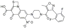 1H,4H-[1,3]Thiazeto[3,2-a]quinoline-3-carboxylic acid, 7-[4-[[3-(2,6-difluorophenyl)-5-methyl-4-isoxazolyl]carbonyl]-1-piperazinyl]-6-nitro-4-oxo- Structure,1027327-16-7Structure